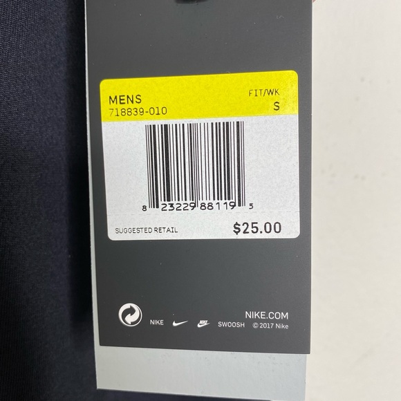 Nike Dri Fit Legend 2.0 V-neck Black Tee T-Shirt NWT - Picture 11 of 16